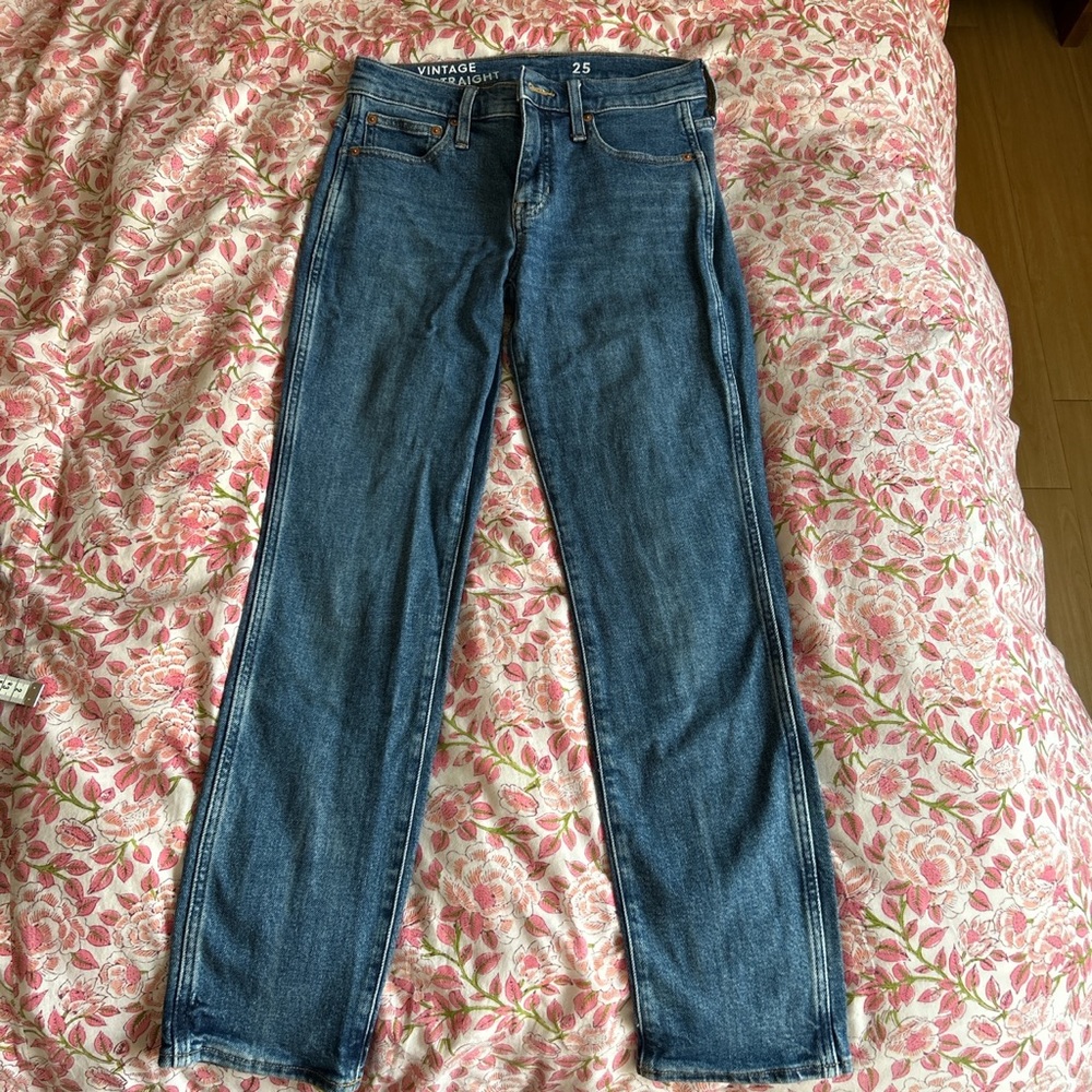 J Crew Vintage Slim Straight blue jeans